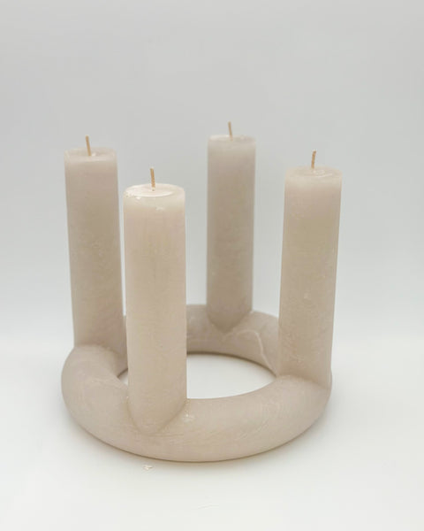 Broste Figure Candle/Lucille - rainy day grey